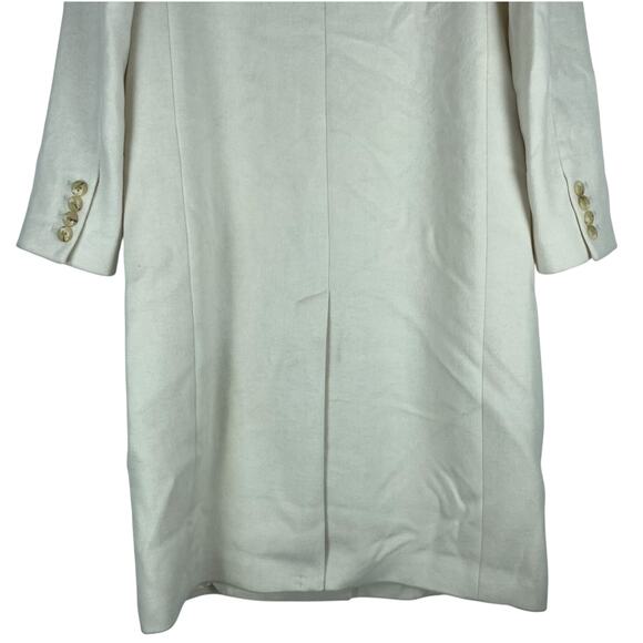 Ann Taylor Wool Blend Double Breasted Long Coat White Size S - Picture 9 of 10